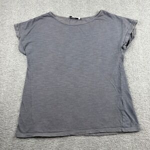 Forever Pink Charcoal Gray Women's Size S Small Cotton Slub Knit T-Shirt